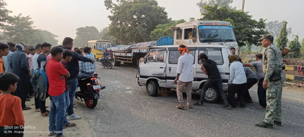 मारुति वैन व बाइक में टक्कर से बाइक चालक की मौत