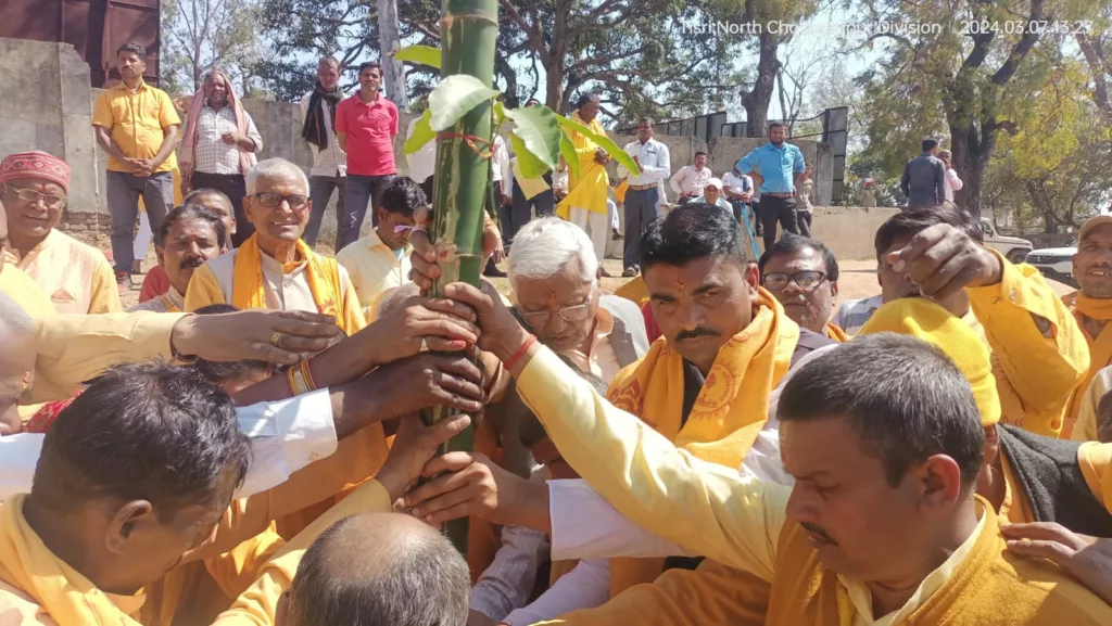 तीन दिवसीय चौबीस कुंडीय गायत्री महायज्ञ को लेकर भूमि पूजन संपन्न