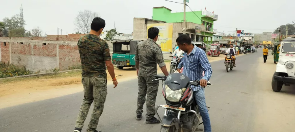 गावां पुलिस ने चलाई सघन वाहन चेकिंग अभियान