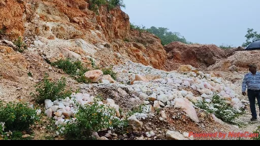 रेंजर ने अवैध पत्थर खदान में की छापेमारी, कहा अवैध खदान संचालक पर होगी कार्रवाई