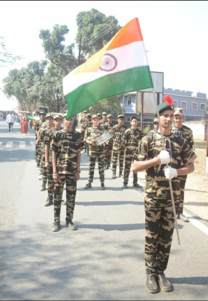 आर.के. ग्लोबल स्कूल जनता जरीडीह के छात्र-छात्राओं ने गणतंत्र दिवस के मौके पर निकाली भव्य झांकी